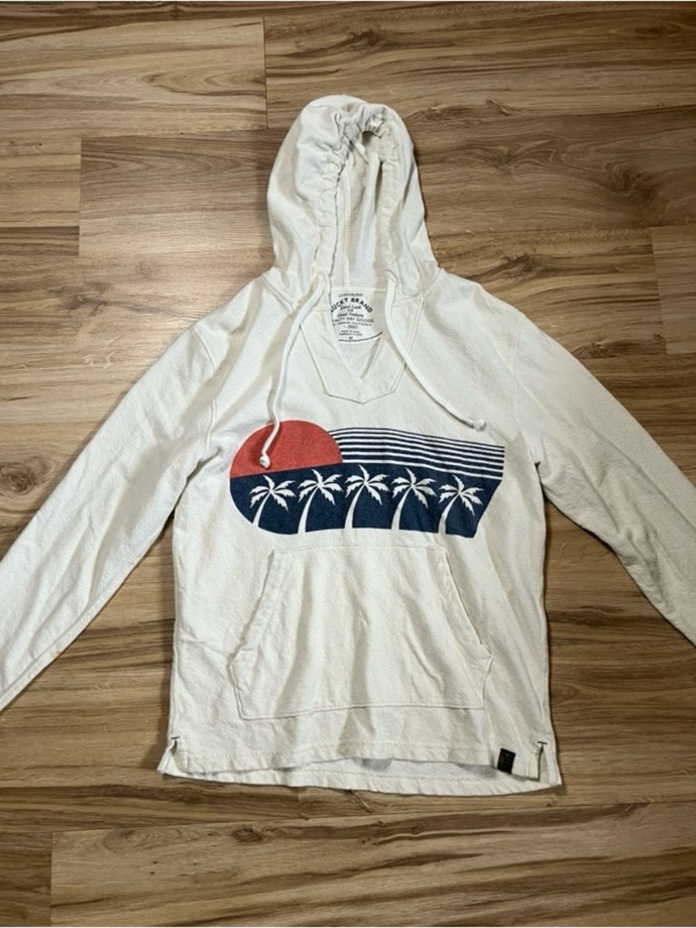 Lucky Brand Linen Blend Beach Hoodie
